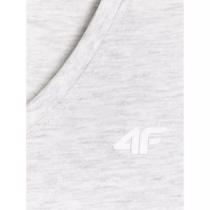 Women's basic V-neck T-shirt 4F 4FWMM00TTSHF3307-27M