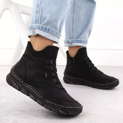 Women's insulated black ankle boots Rieker 55069-00