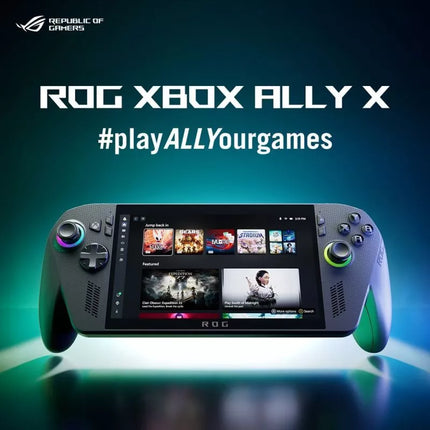 ASUS ROG Ally RC73XA-NH011W su Ryzen AI Z2 Extreme, 7.0" FHD Liečiamasis 120Hz IPS lygio 500 nitų Blizgus ekranas, 24GB LPDDR5X, 1TB SSD, Radeon grafika, 80Wh baterija, Win11, Juodas