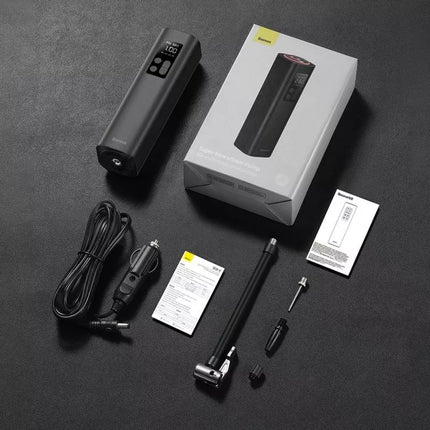 Baseus CRCQ000001 Mini Tire Compressor for Cigarette Lighter Socket - Black
