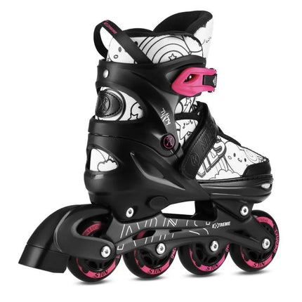 NH10907 4in1 ROLLER SKATES WITH EXTENDED HOCKEY BLADES TINTS PINK SIZE L (39-42) NILS EXTREME