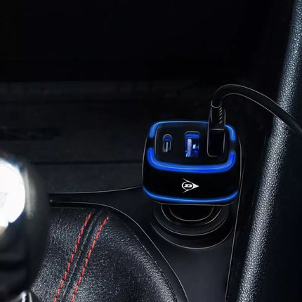 DUNLOP DAUGIAFUNKCINIS AUTOMOBILINIS ĮKROVIKLIS 2x USB A + USB C