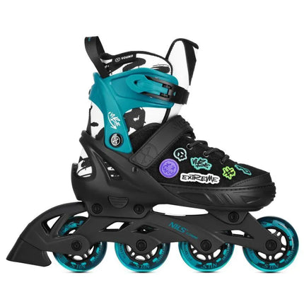 NA2053A VIBE TURQUOISE ROLLER SKATES SIZE XS(29-32) NILS EXTREME