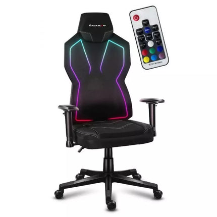Huzaro Combat 6.2 Juoda RGB Žaidimų Kėdė