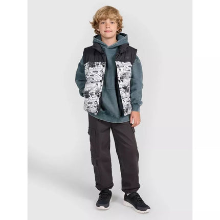 Boy's down vest with synthetic filling 4F 4FJRAW25TVJAM321-10A
