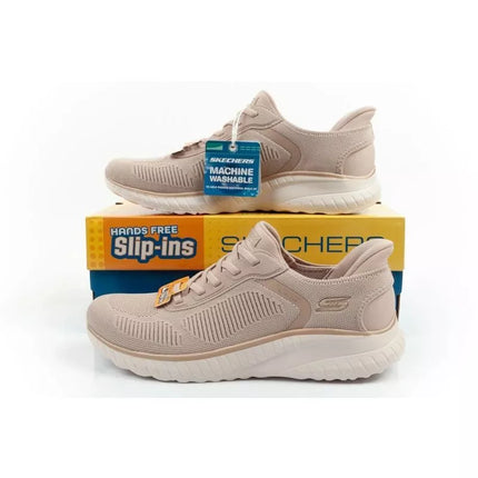 Skechers Bobs Squad Chaos SLIP-INS moteriški sportbačiai smėlio spalvos