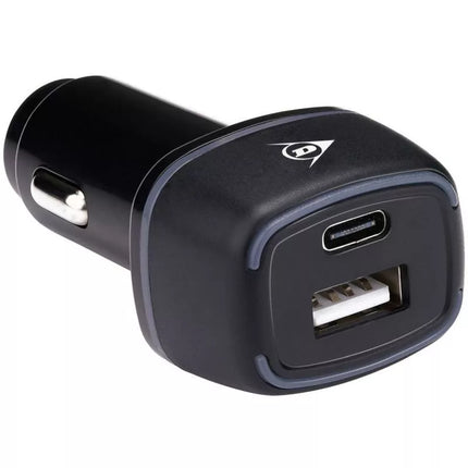 DUNLOP DAUGIAFUNKCINIS USB A + USB C AUTOMOBILINIS ĮKROVIKLIS