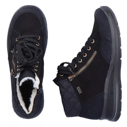 Rieker W RKR567 Waterproof Insulated Leather Ankle Boots