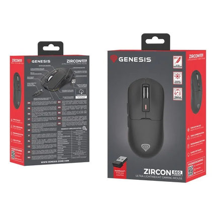 GENESIS Zircon 660 Gaming Mouse Right Side RF Wireless + Bluetooth + USB Type-A Optical 12000 DPI