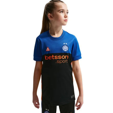 Nike Inter Milan 2026 Stadium SE Kids' Jersey Black and Blue IB3536 413