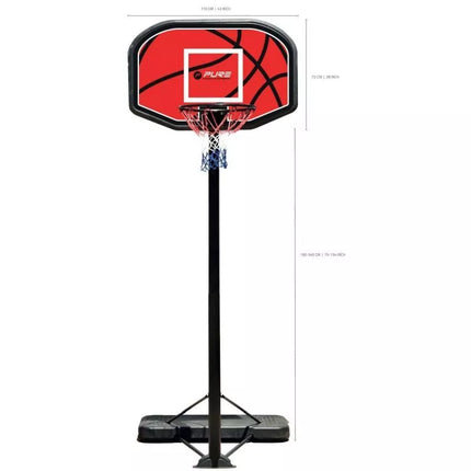 PURE 2 IMPROVE ADJUSTABLE BASKETBALL SET 1.90-3.04M