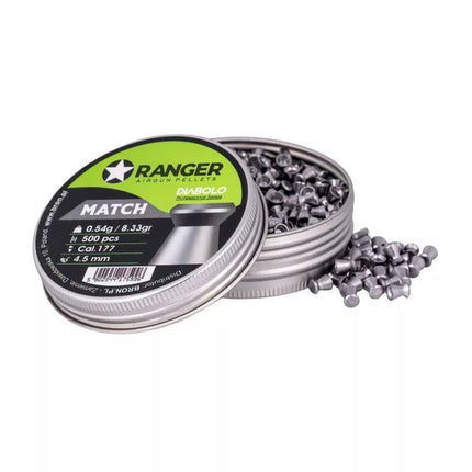 4.5 mm RANGER Diabolo Profesionalūs Varžybiniai plokšti šratai 500 vnt. 0.54 g