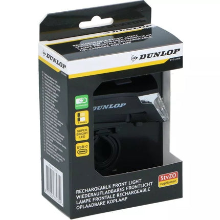 USB-C LED FRONT BIKE LAMP 3 MODES DUNLOP CERTIFIED