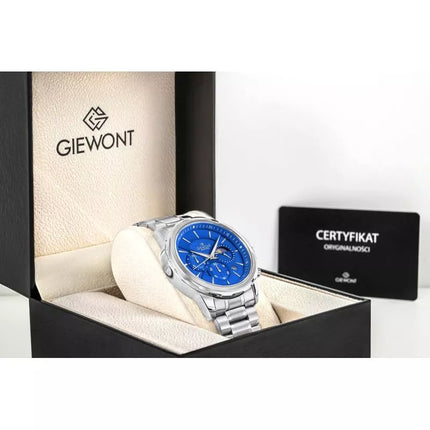 Vyriškas laikrodis Giewont Chronograph Safyrinis Sidabrinis Mėlynas GW9460-B3