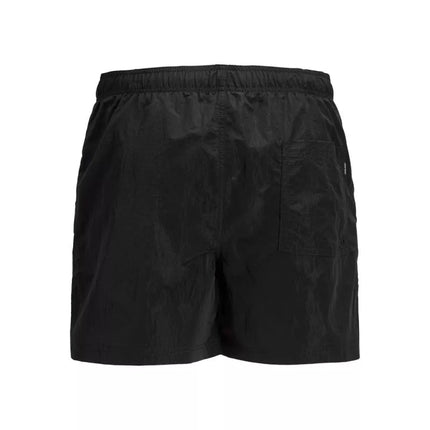 Jack&Jones JPSTMAUI CRINKLE NYLON SWIM STYD SS25 12285513 BLACK/BRIGHT WHI