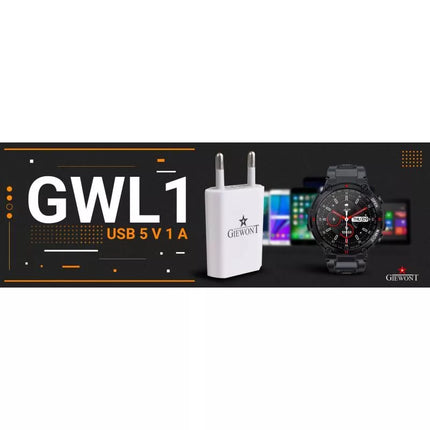 GIEWONT GWL1 Universalus USB 5V 1A įkroviklis išmaniesiems laikrodžiams