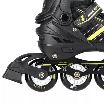 NILS EXTREME NH18191 2IN1 ROLLER SKATES BLACK-LIME SIZE L (39-43) WITH REPLACEABLE HOCKEY BLADE