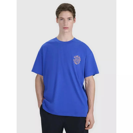 Men's oversize printed T-shirt 4F 4FWSS25TTSHM1979-36S