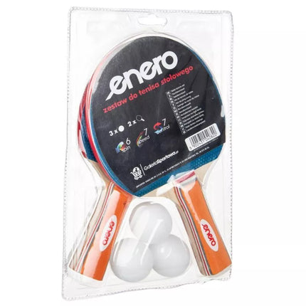 ENERO TABLE TENNIS SET 2 RACKETS 3 BALLS