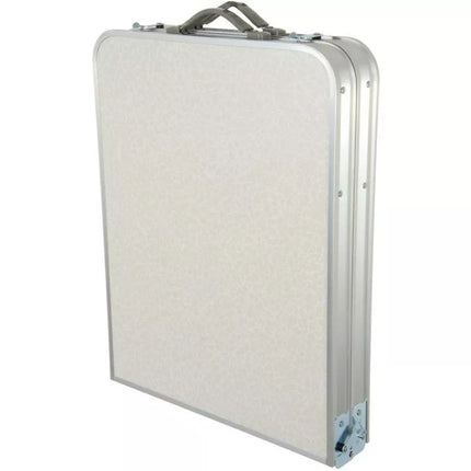 Sulankstomas kempingo stalas 120x47x70/62/54cm su spintele 33x30x36cm