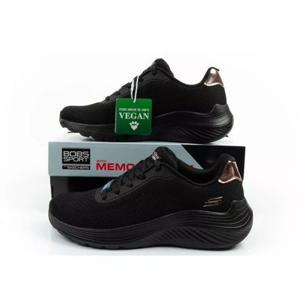 Skechers women's sports shoes Bobs Squad Waves black lightweight fashionable
