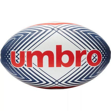 UMBRO 26760U Regbio kamuolys, 5 dydis, baltas/raudonas/tamsiai mėlynas
