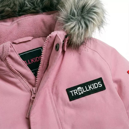 Trollkids Kids Kirkenes Snowsuit for Girls, Snowy, Waterproof, Pink (387-231)