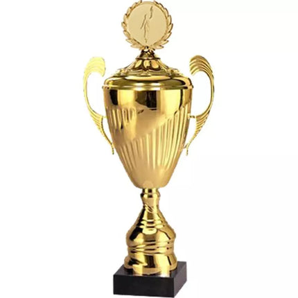 Gold metal cup with lid 7098/CP