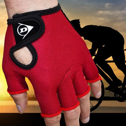 DUNLOP SENIOR RL CYCLING GLOVES - RED
