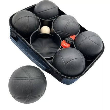 6-PIECE PETANQUE BALLS - BLACK BOULE, ENERO PRO COVER