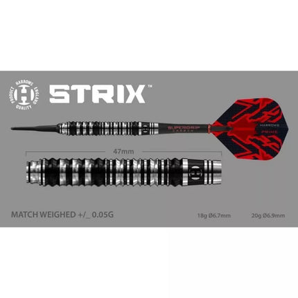 Harrows Strix 90% volframo smigiai su minkštais antgaliais