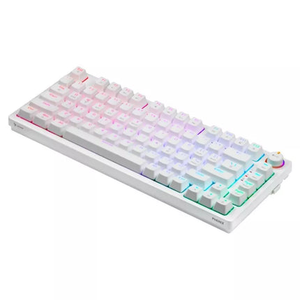 SAVIO PHENIX belaidė mechaninė klaviatūra, balta, GATERON RED PRO, ABS