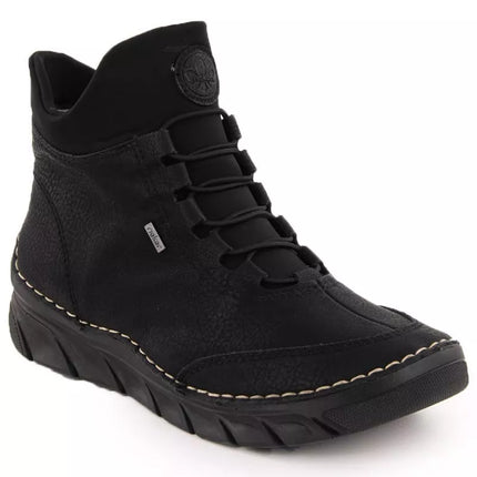 Women's insulated black ankle boots Rieker 55069-00