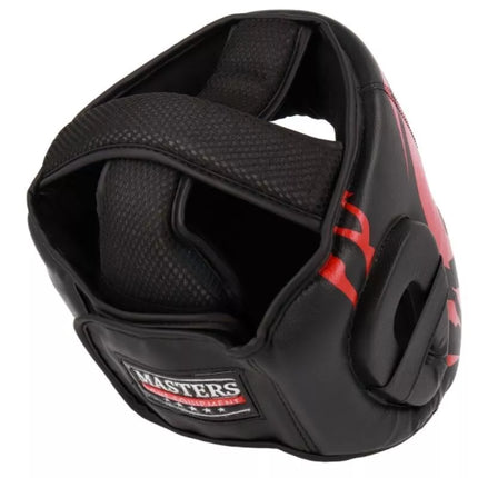MASTERS KSS-FIGHT-GEAR bokso šalmas juodas ir raudonas