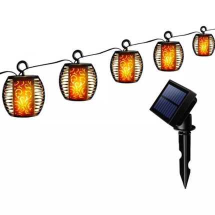 SOLAR LAMP FIREBALLS 7CM 5PCS