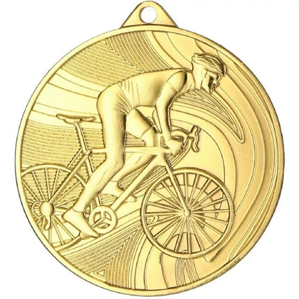 Gold medal - cycling - steel medal