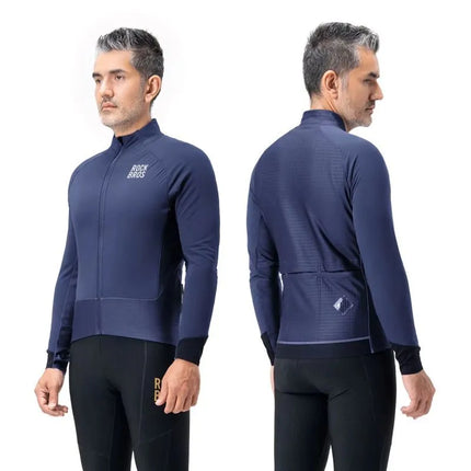 Rockbros YDWT014 Winter Fleece Double Layer Cycling Jacket Size XXL - Blue