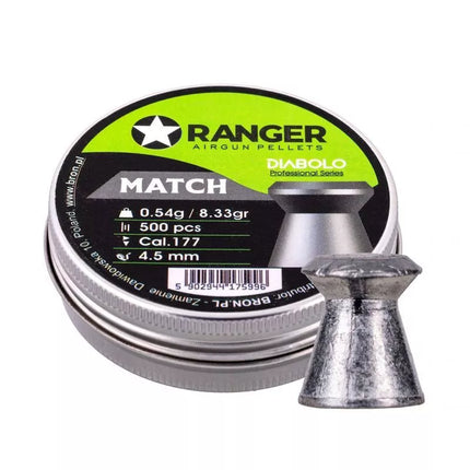 4.5 mm RANGER Diabolo Professional Match flat pellets 500 pcs 0.54 g