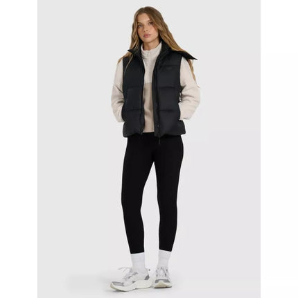 Women's down vest with natural filling 4F 4FWAW25TVJAF223-083S