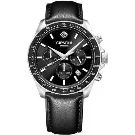 Vyriškas laikrodis Giewont Chronograph Safyras Juodas GW3520-A4
