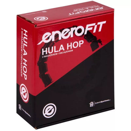 Hula Hoop with Massager and Weights, Black, Energo Fit