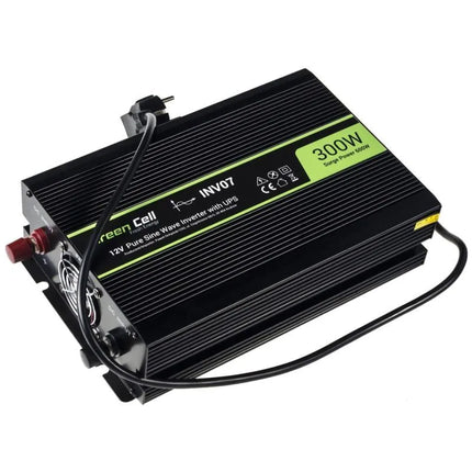 GREEN CELL INV07 INVERTER 12V-230V 300W/600W PURE SINE WAVE