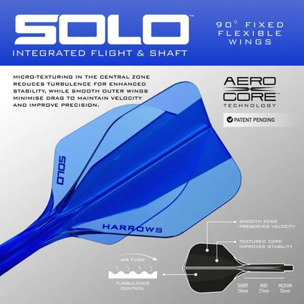 Shaft + feather Harrows Solo - blue