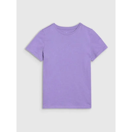 Girls' regular printed T-shirt 4F 4FJWSS25TTSHF2176-51S