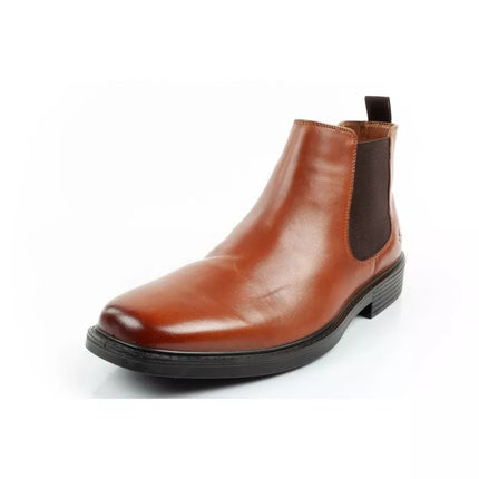 Skechers men's shoes Chelsea boots Miller-Boris elegant leather brown