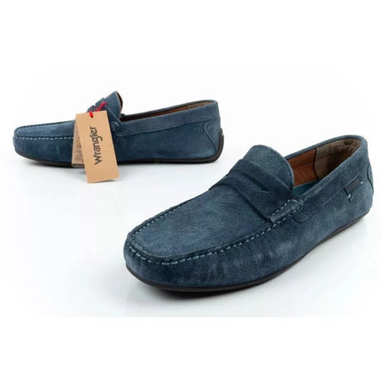 Wrangler men's shoes Maifield Suede moccasins, navy blue
