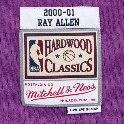 Mitchell & Ness Swingman Džersis NBA Milwaukee Bucks Ray Allen - SMJYAC18014-MBUPURP00RAL