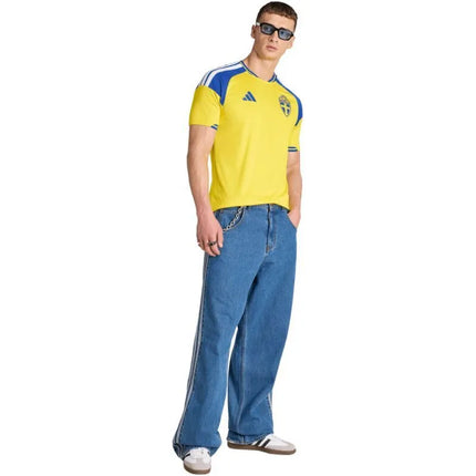 Men's adidas Sweden 26 Home Jersey yellow and blue JM5814