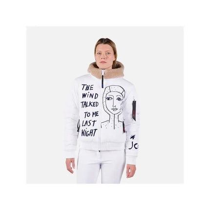 Rossignol W Yety Fleece bomber striukė balta