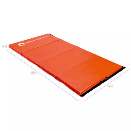 Folding gymnastic mattress red 2400x1200x50mm HMS MGS01